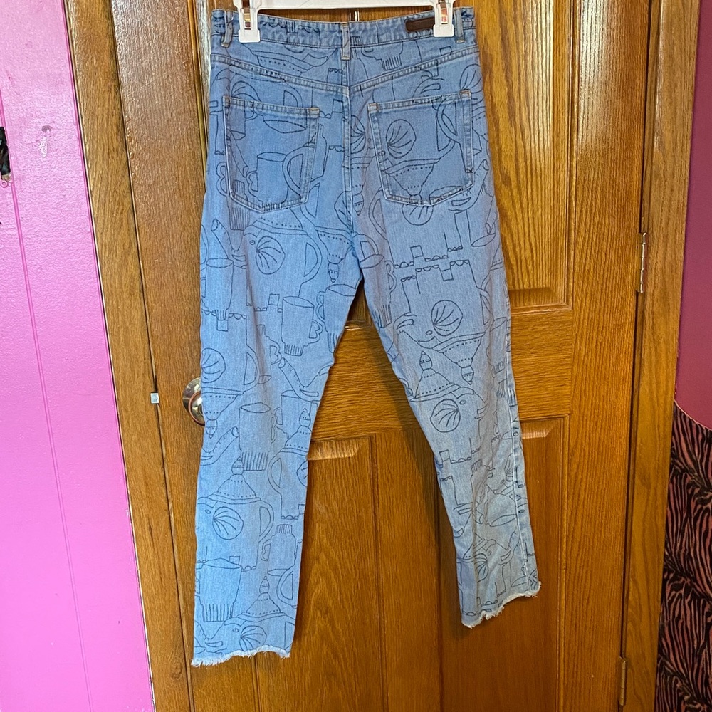 Monika Forsberg + Gorman Blue Artistic Denim with Unique Pattern - Picture 4 of 5